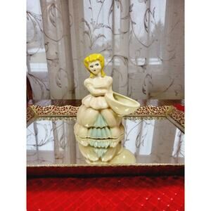 Vintage Victorian Lady Planter, Ceramic Succulent Holder, Holding Bowl,